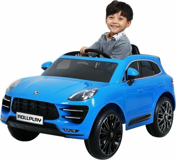Rollplay Elektro-Kinderauto Premium Elektroauto Porsche Macan Turbo SUV ab 3 Jahre +
