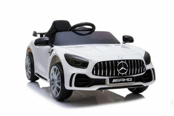 ES-Toys Elektro-Kinderauto Kinderfahrzeug - Elektro Auto "Mercedes GT R" - lizenziert - Weiss