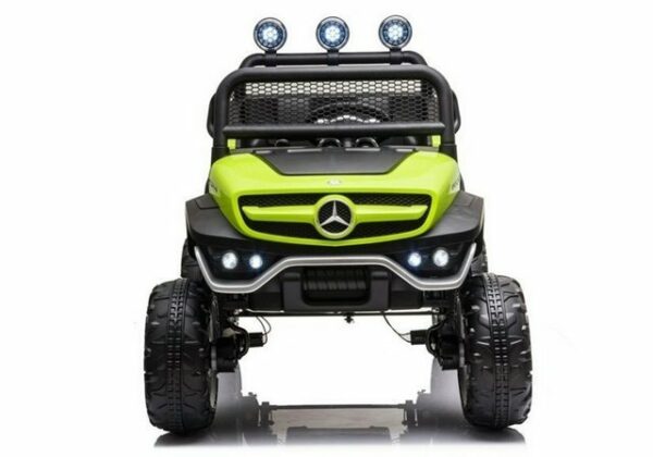 BoGi Elektro-Kinderauto Mercedes Unimog S Kinder Elektroauto Kinderfahrzeug 2 Motoren 12V grün