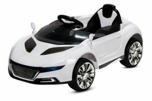Kidix Elektro-Kinderauto Kinder Elektro AD R-Coupe 2x18W Kinderfahrzeug Kinderauto weiß