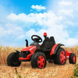 Merax Elektro-Kinderauto mit Anhänger