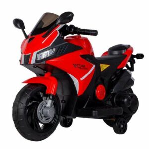 TOYAS Elektro-Kinderauto Kinder Motorrad 6V7AH Musik Licht Batterie Anzeige Lautstärkeregler rot