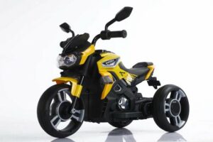 BoGi Elektro-Kinderauto Kindermotorrad Elektro Dreirad Elektromotorrad Motorrad BA1188F3 gelb