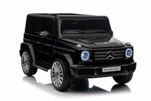 LEAN Toys Elektro-Kinderauto Kinder Elektroauto Mercedes G500 Schwarz 4x4+FB+LED+Audio