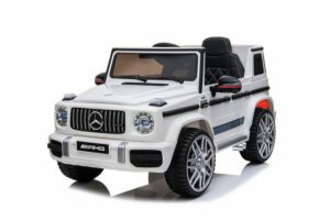 BoGi Elektro-Kinderauto Mercedes Benz G63 AMG SUV JEEP Geländewagen KINDER ELEKTROAUTO weiß