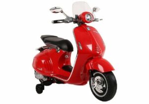 LEAN Toys Elektro-Kinderauto Kinderfahrzeug Elektroroller Vespa GTS 300 Rot