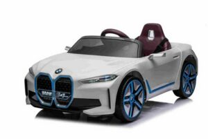 BoGi Elektro-Kinderauto BMW i4 Kinderfahrzeug Bluetooth weiß