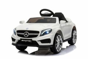 TOYAS Elektro-Kinderauto Kinder Elektroauto Mercedes Benz GLA45 Kinderauto Kinderfahrzeug weiß