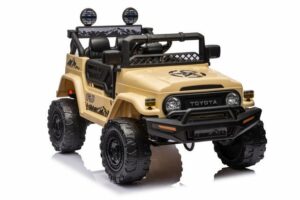 LEAN Toys Elektro-Kinderauto Elektro Kinderauto Toyota FJ Khaki 4x4+FB+LED+Audio