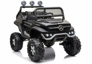 BoGi Elektro-Kinderauto Mercedes Unimog S Kinderauto Kinder Elektroauto Kinderfahrzeug 4x45W schwarz